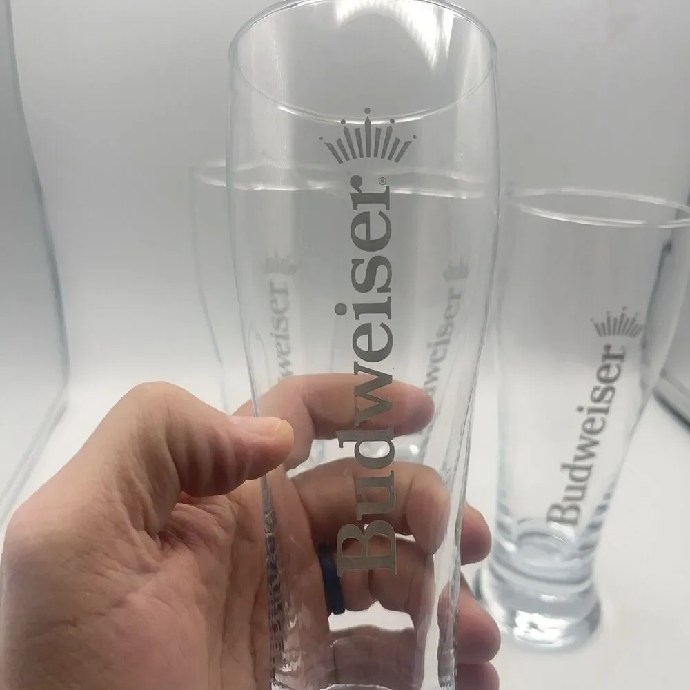 Budweiser 16.9 Pilsner Glass Set Of 4